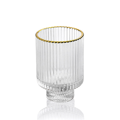 Creative transparent glass with vertical stripes 10 01