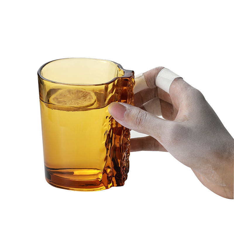 European-style vintage embossed glass climbing cup 9