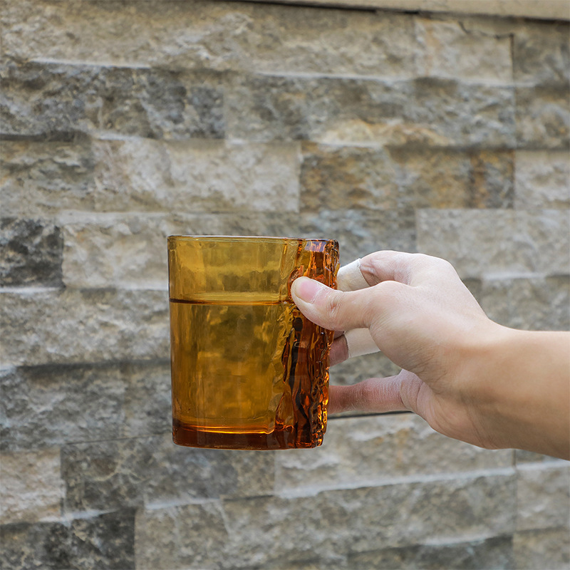 European-style vintage embossed glass climbing cup 9