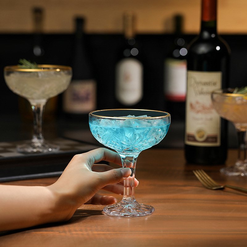 Household embossed glass whiskey glasses 14