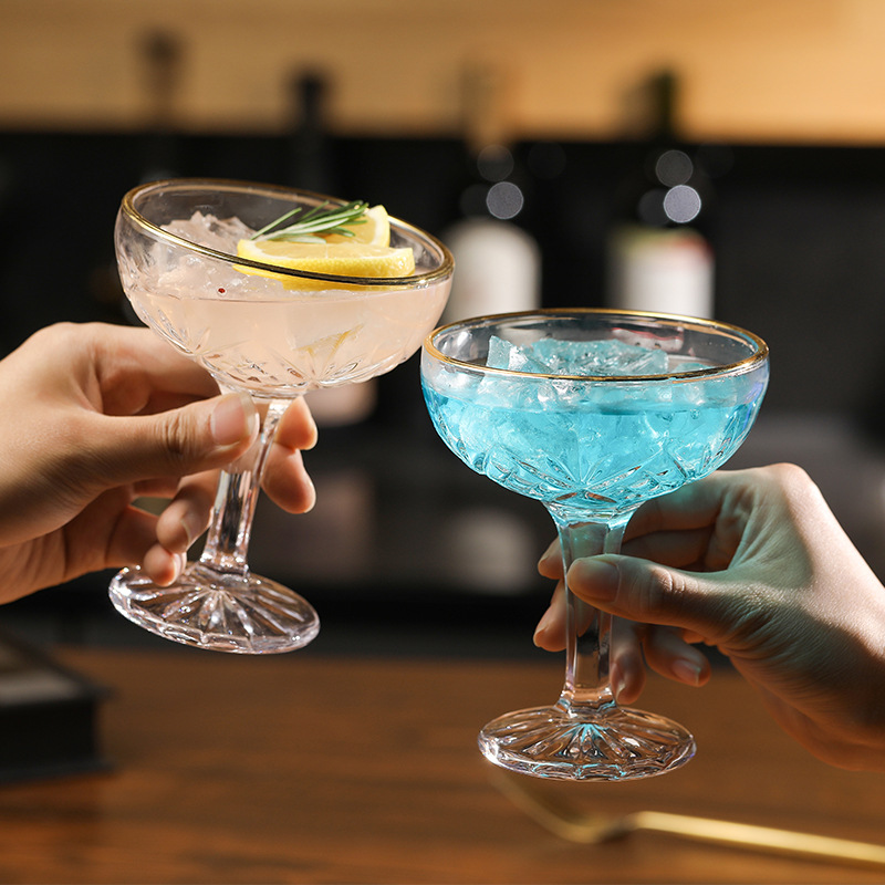 Household embossed glass whiskey glasses 14