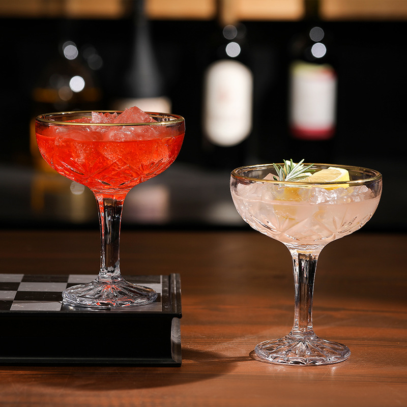 Household embossed glass whiskey glasses 14