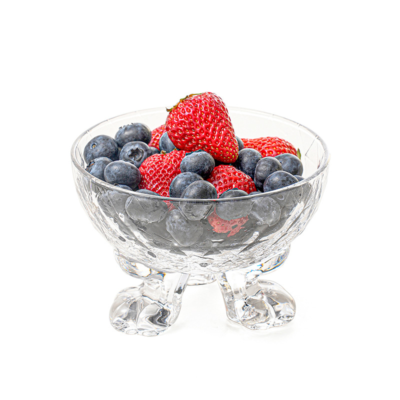 Creative cat paw-shaped glass cold drink bowl 37