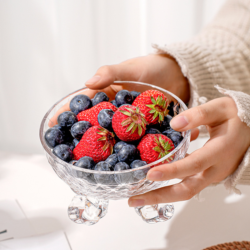 Creative cat paw-shaped glass cold drink bowl 37 02