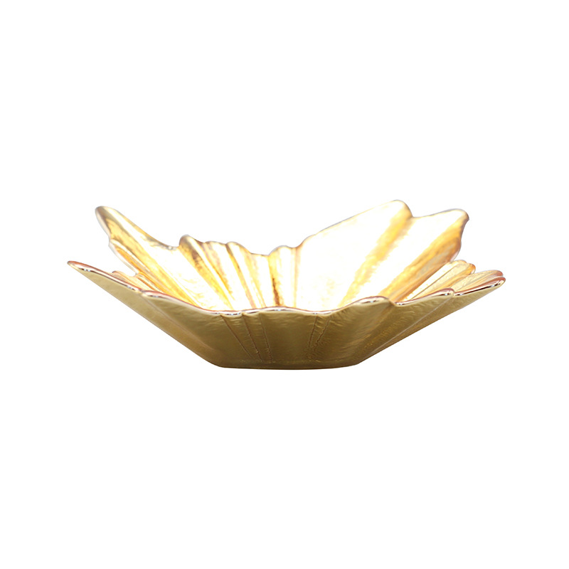 Creative Nordic-style electroplated glass fruit bowl 39 01