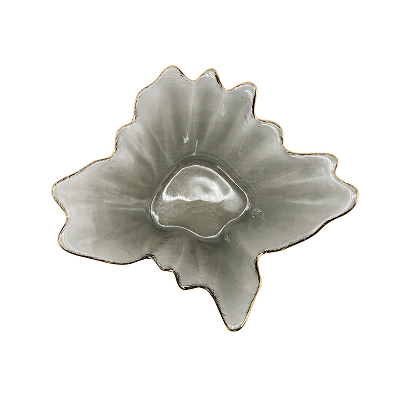 Nordic-style glass snack and dried fruit serving dish 35