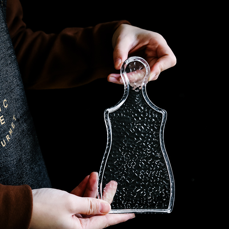 Japanese-style delicate transparent dessert plate 45