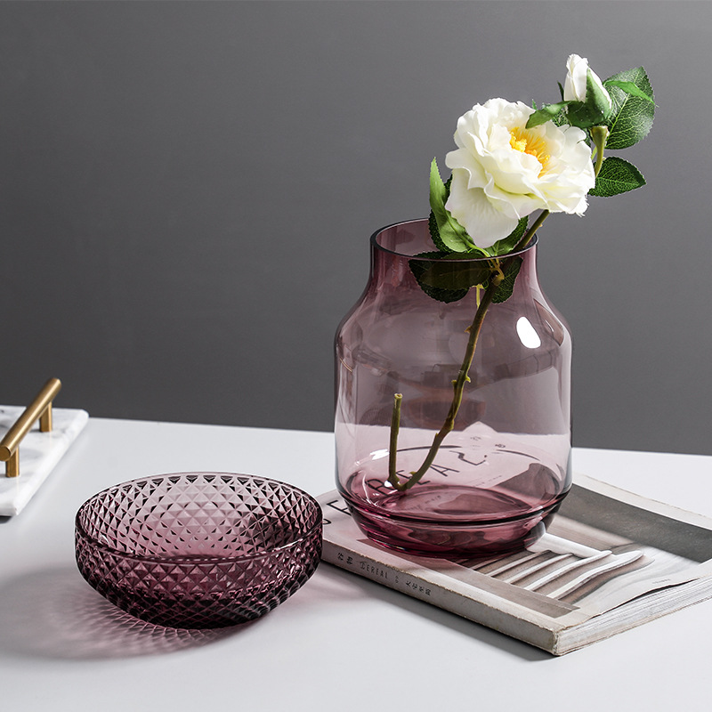 Nordic colored glass vase for home decoration 56